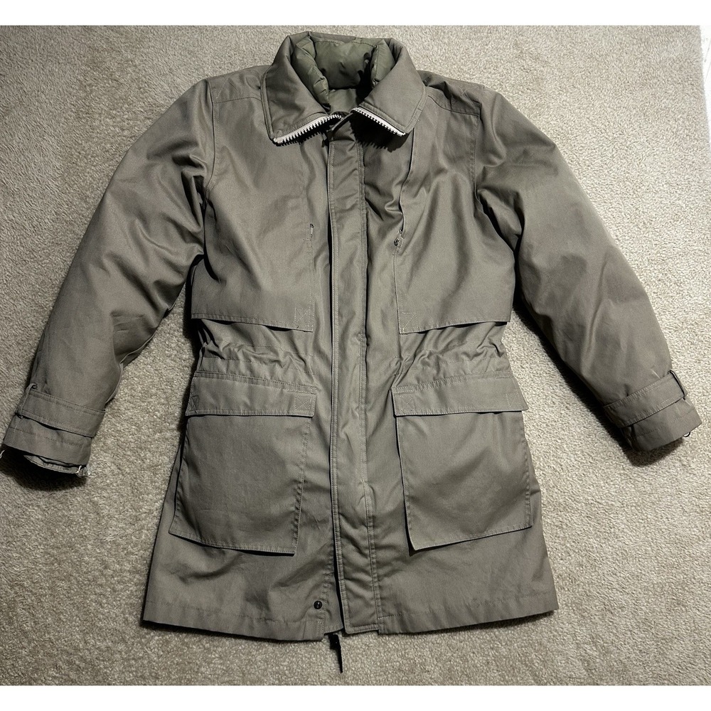 Pacific Trail Sports Beige Vintage 2-1 Parka Jacket Down Small Removable Liner